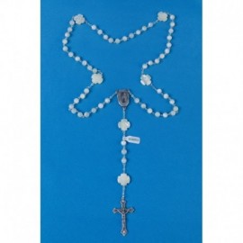 Chapelet Lourdes en nacre avec goutte d'eau