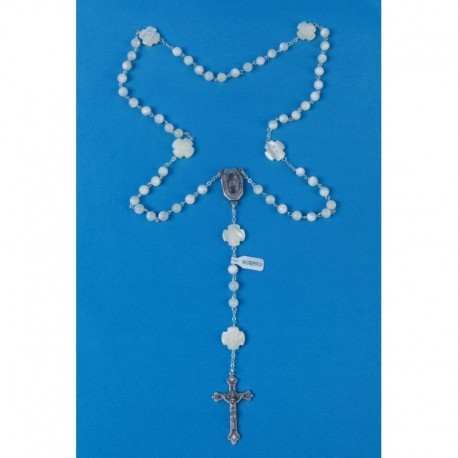 Chapelet Lourdes en nacre avec goutte d'eau