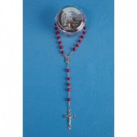 Chapelet bois de rose Lourdes