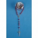 Chapelet bois de rose Lourdes