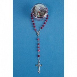 Chapelet bois de rose Lourdes
