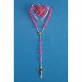 Chapelet Lourdes lumineux à la rose