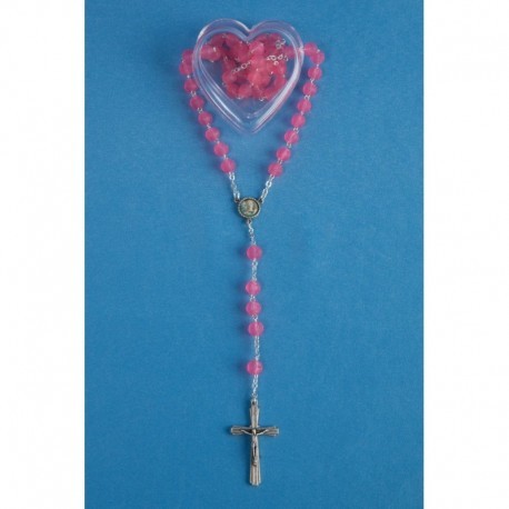Chapelet Lourdes lumineux à la rose
