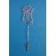 Chapelet Lourdes en verre bleu
