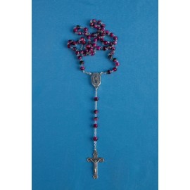 Chapelet rose avec eau de Lourdes