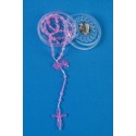 Chapelet plastique Lourdes, avec boîte