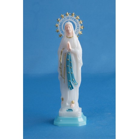 Vierge de Lourdes lumineuse 18 cm