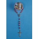 Chapelet bois de rose avec eau de Lourdes