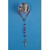 Chapelet bois de rose avec eau de Lourdes