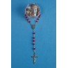 Chapelet bois de rose avec eau de Lourdes
