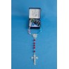 Chapelet Lourdes verre multicouleurs