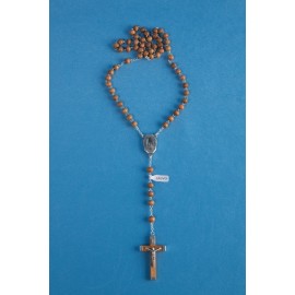 Chapelet bois d'olivier avec eau de Lourdes