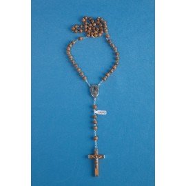 Chapelet bois d'olivier avec eau de Lourdes