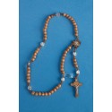 Chapelet Lourdes bois d'olivier