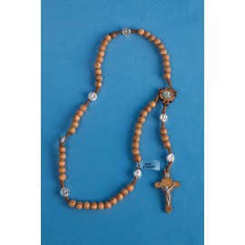 Chapelet Lourdes bois d'olivier