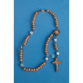 Chapelet Lourdes bois d'olivier