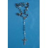 Chapelet hématite avec eau de Lourdes