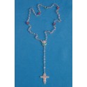 Chapelet Lourdes en verre biseauté