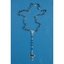 Chapelet Lourdes en verre biseauté