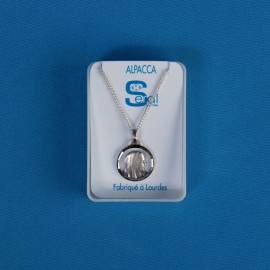 Parure métal argenté Notre Dame de Lourdes