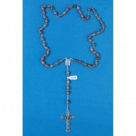 Chapelet bois d'olivier avec eau de Lourdes