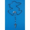 Chapelet hématite avec eau de Lourdes