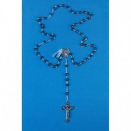 Chapelet hématite avec eau de Lourdes