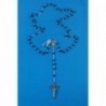 Chapelet hématite avec eau de Lourdes