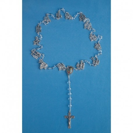 Chapelet métal chemin de croix Lourdes