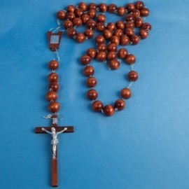 Chapelet bois à suspendre Lourdes