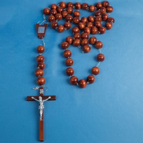 Chapelet bois à suspendre Lourdes