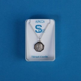 Parure métal argenté Notre Dame de Lourdes