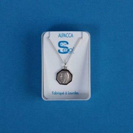 Parure métal argenté Notre Dame de Lourdes