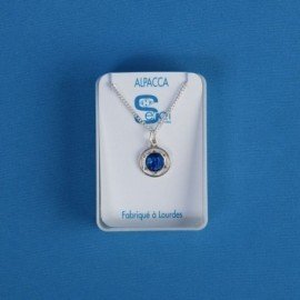 Parure métal argenté Notre Dame de Lourdes