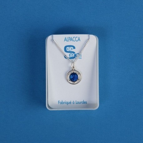 Parure métal argenté Notre Dame de Lourdes