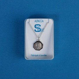 Parure métal doré Notre Dame de Lourdes