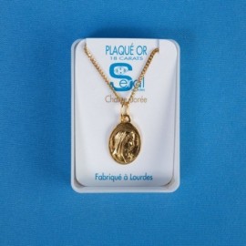 Parure plaqué or Notre Dame de Lourdes