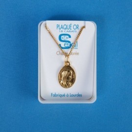 Parure plaqué or Notre Dame de Lourdes