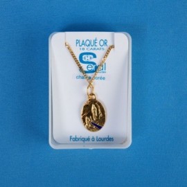 Parure plaqué or Apparition Lourdes