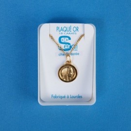 Parure plaqué or Notre Dame de Lourdes