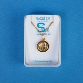 Parure plaqué or Notre Dame de Lourdes