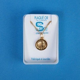 Parure plaqué or Notre Dame de Lourdes
