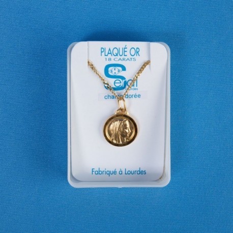 Parure plaqué or Notre Dame de Lourdes