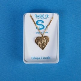 Parure plaqué or Apparition Lourdes
