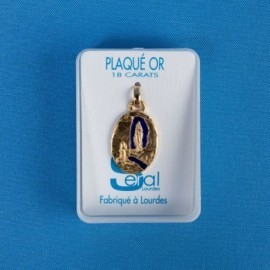 Médaille plaqué or Apparition Lourdes
