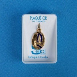 Médaille plaqué or Apparition Lourdes