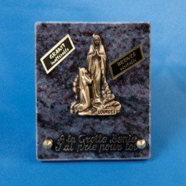Plaque funéraire Lourdes