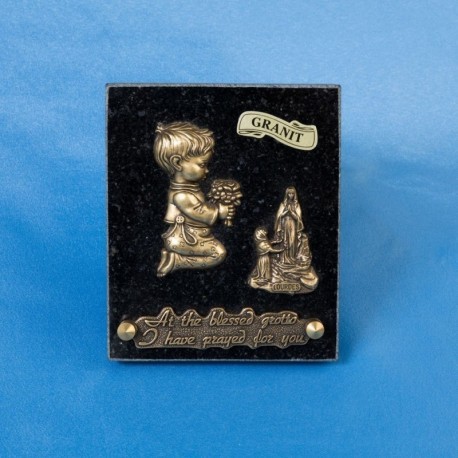 Plaque funéraire Lourdes