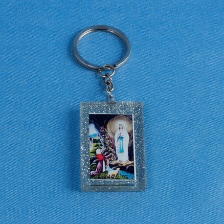 Porte-clés verre Lourdes