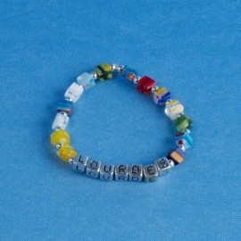 Bracelet perles verre Lourdes